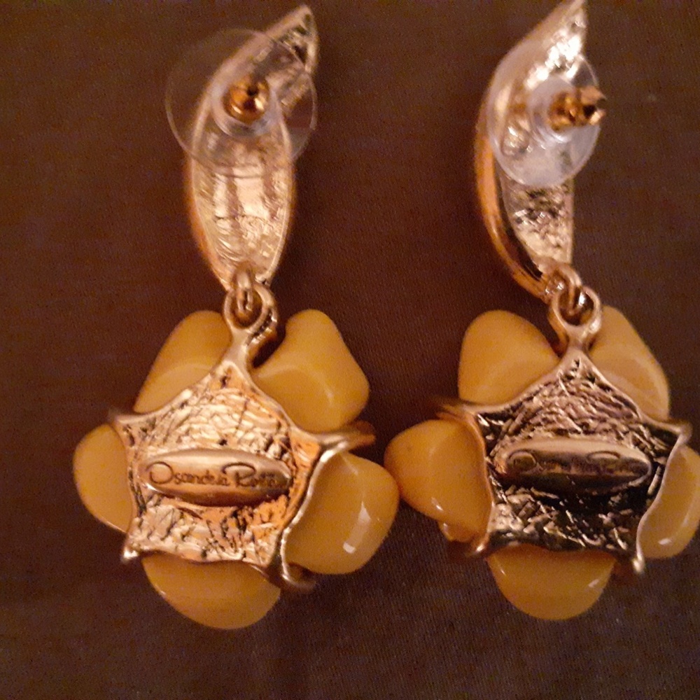 Signed Oscar de la Renta Marigold Necklace Set - Picture 8 of 8